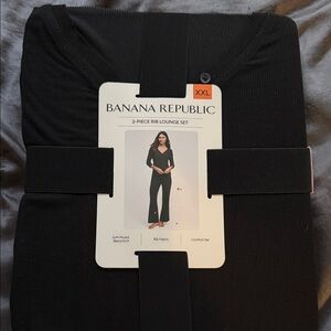 Banana Republic Black Ribbed Jumpsuit